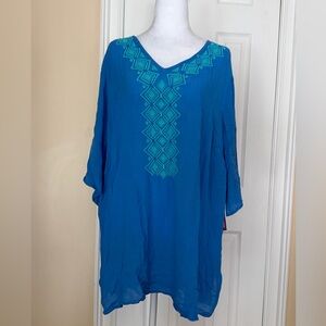 Lilly Pulitzer for Target Blue Embroidered Tunic